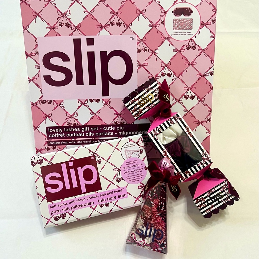 Limited Edition Slip Silk Holiday Bundle —Pillowcase + Eye Mask + 7 Scrunchies